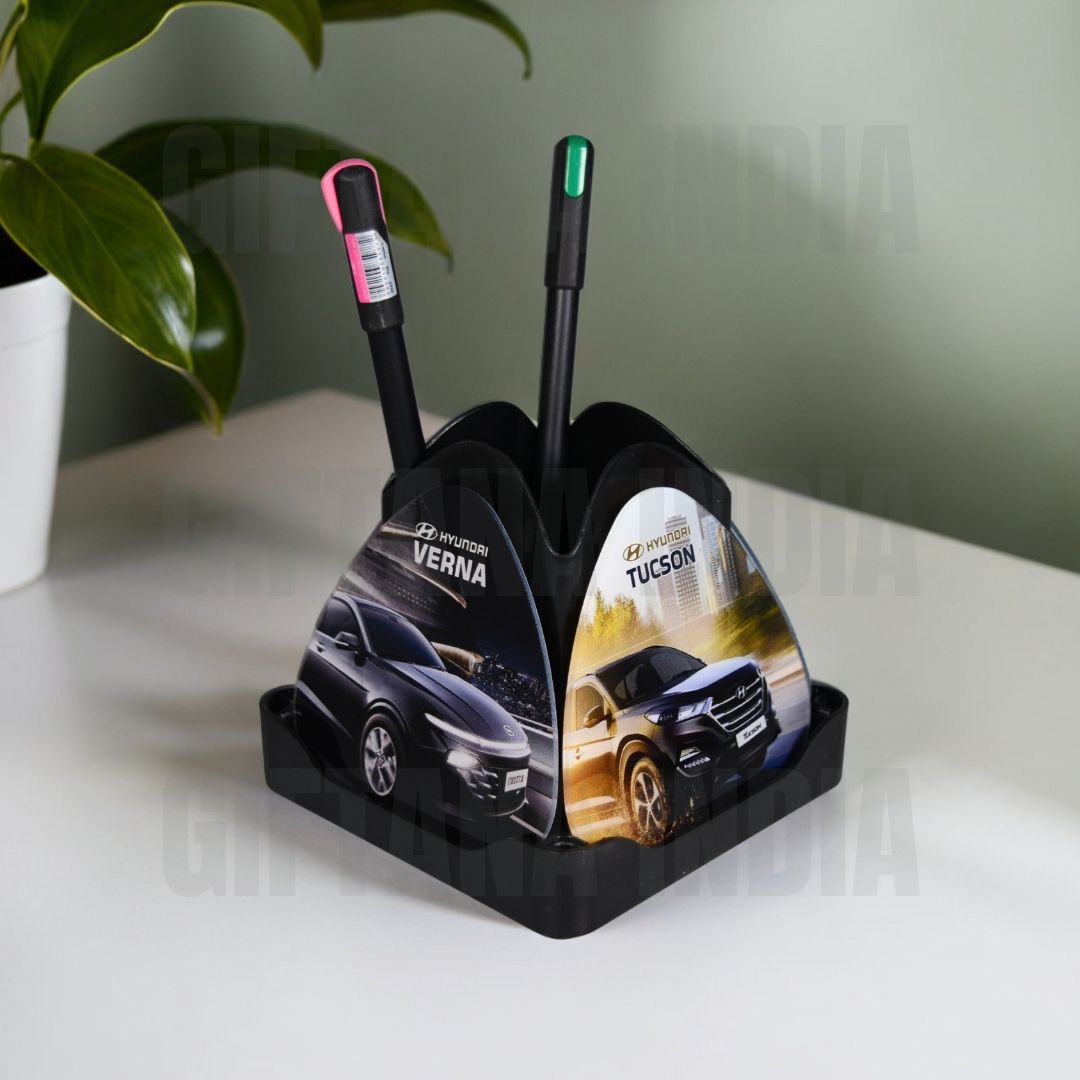 1752673472_Office Desk Gifts Lotus Rotating Coaster Pen Stand (20)